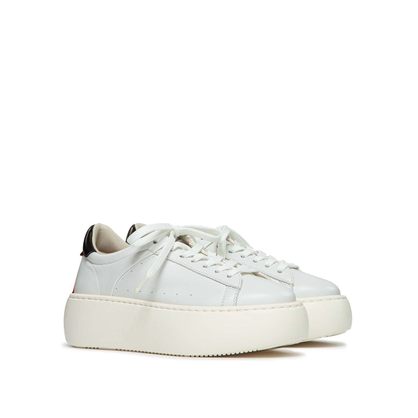 barracuda sneakers BOLLA in pelle bianca platform