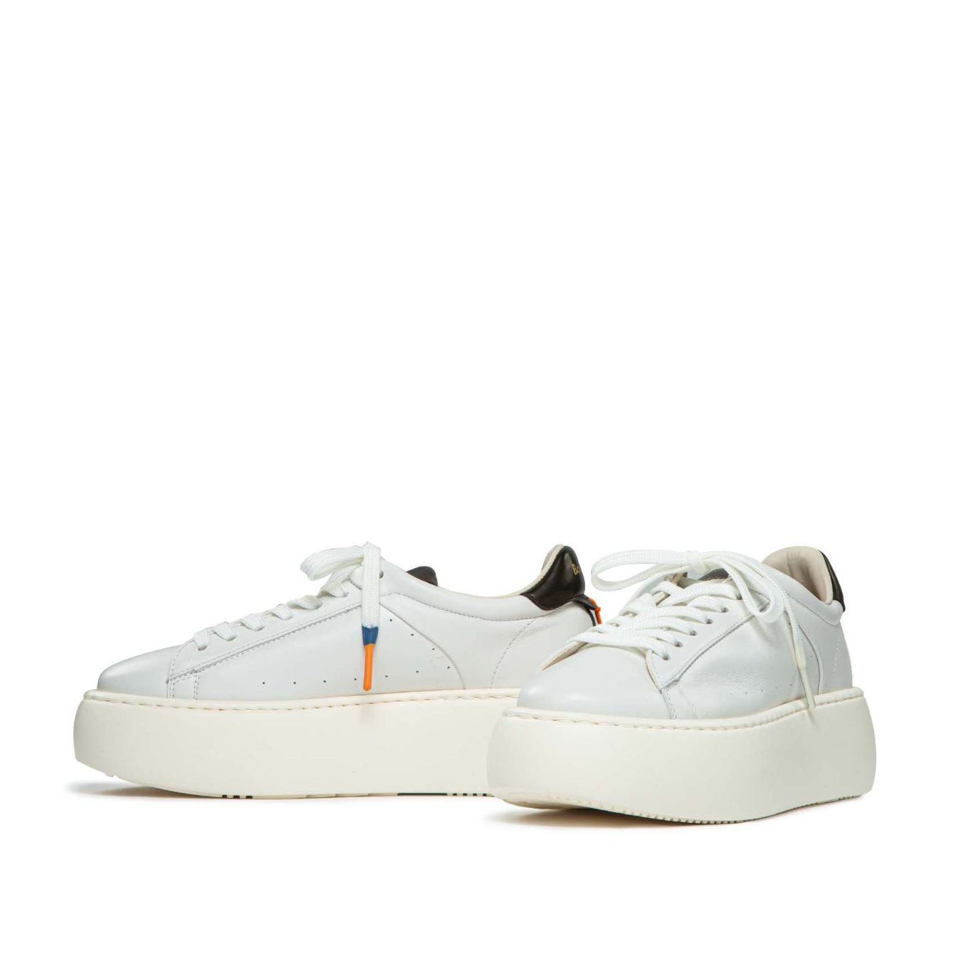 barracuda sneakers BOLLA in pelle bianca lacci