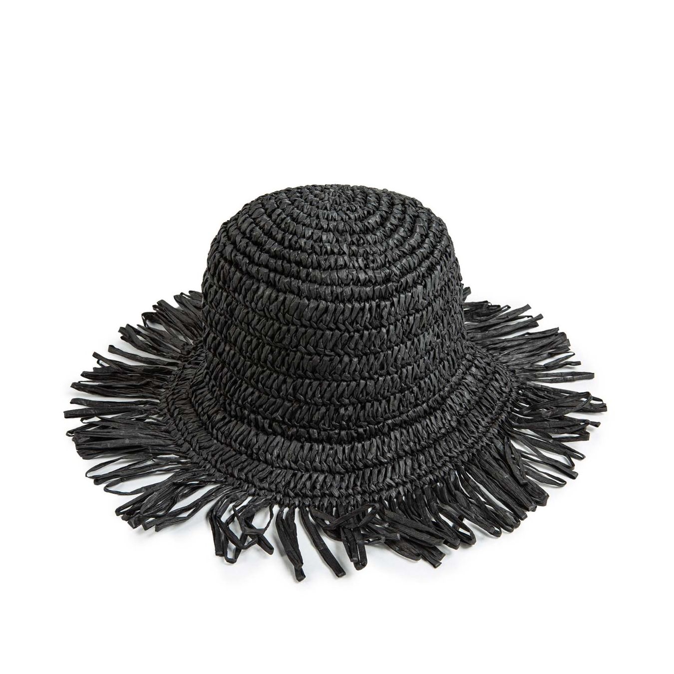 cappello in paglia nero 