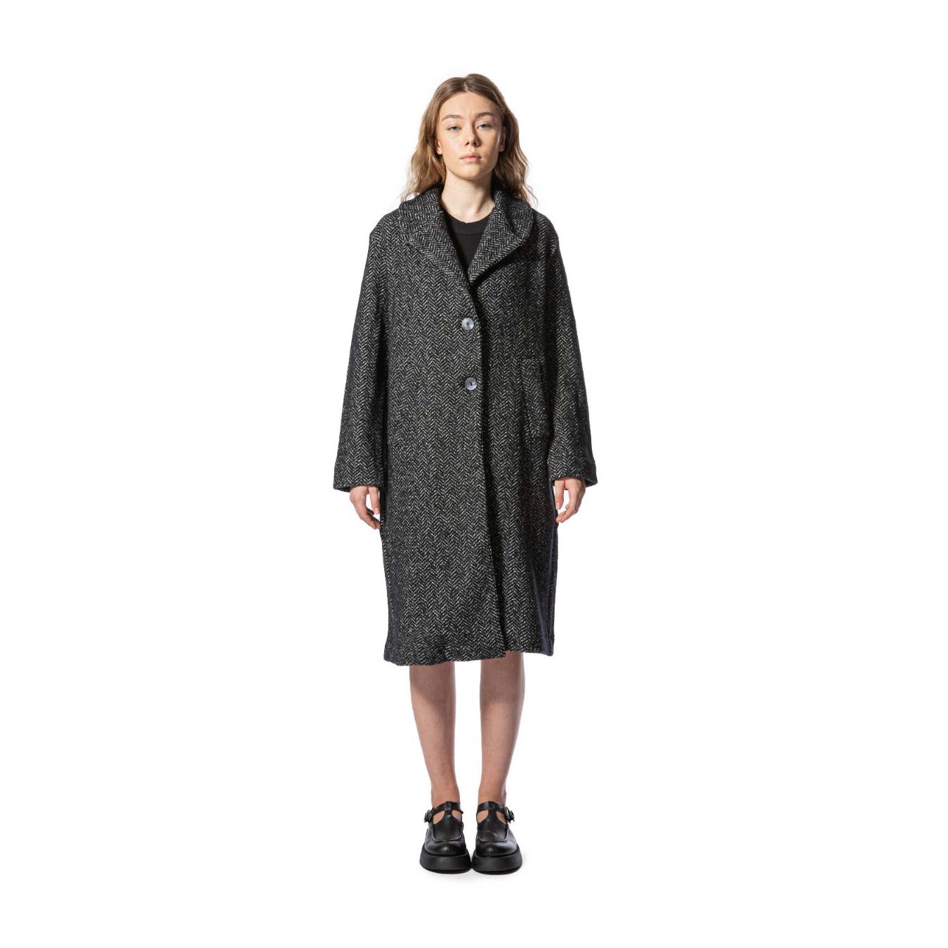 cappotto marion spinato nero