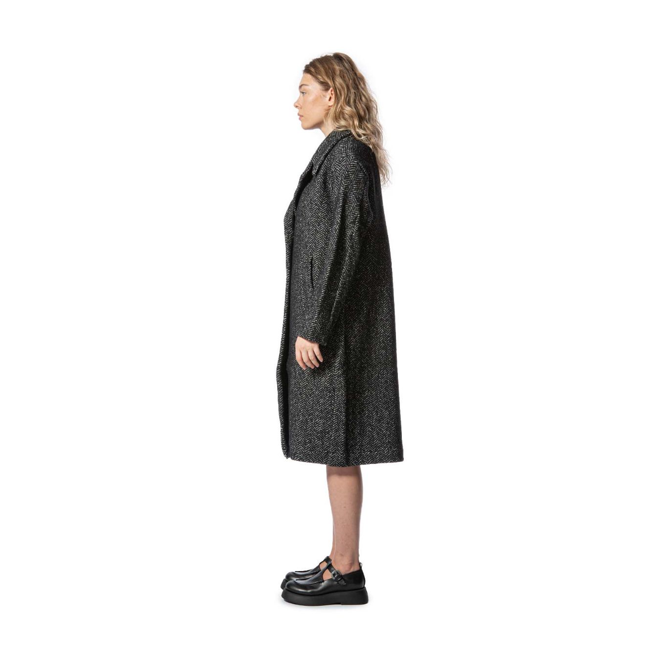 cappotto marion spinato nero