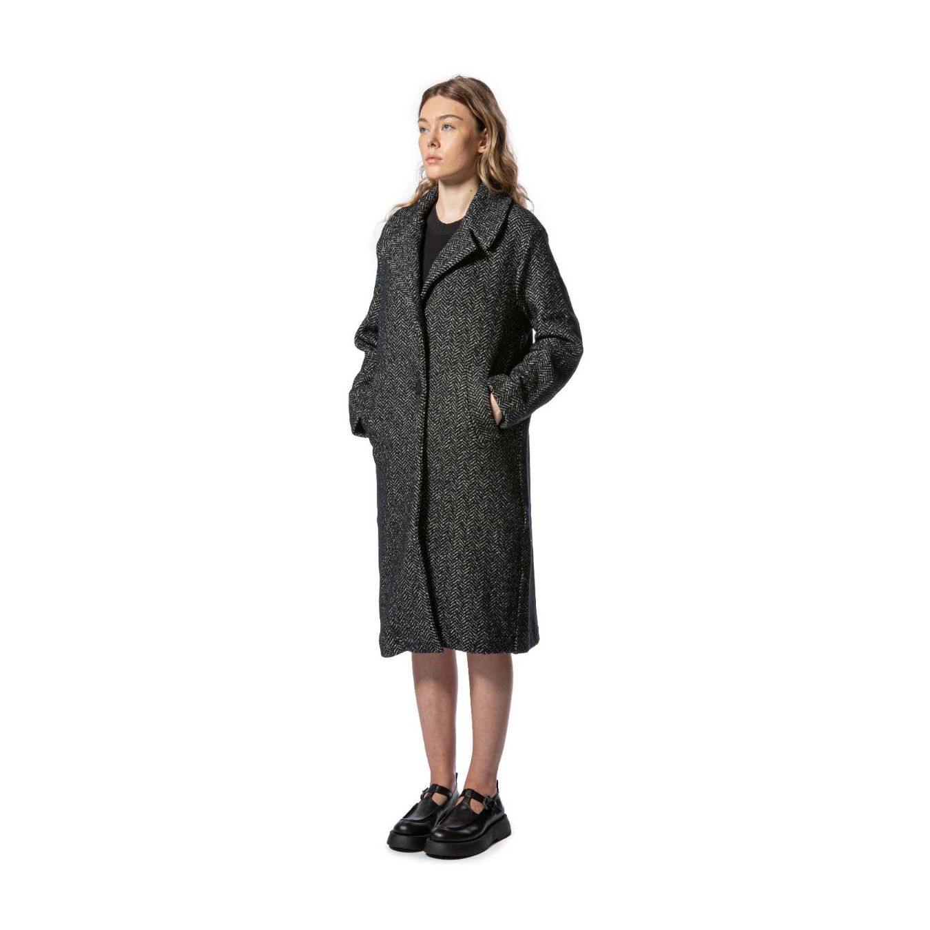 cappotto marion spinato nero