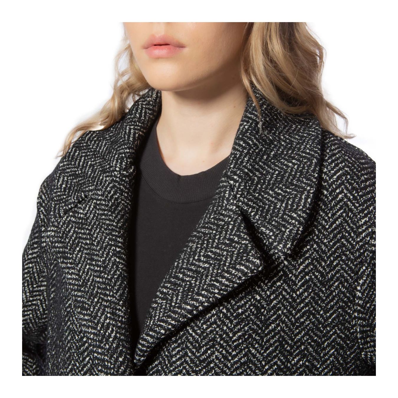 cappotto marion spinato nero