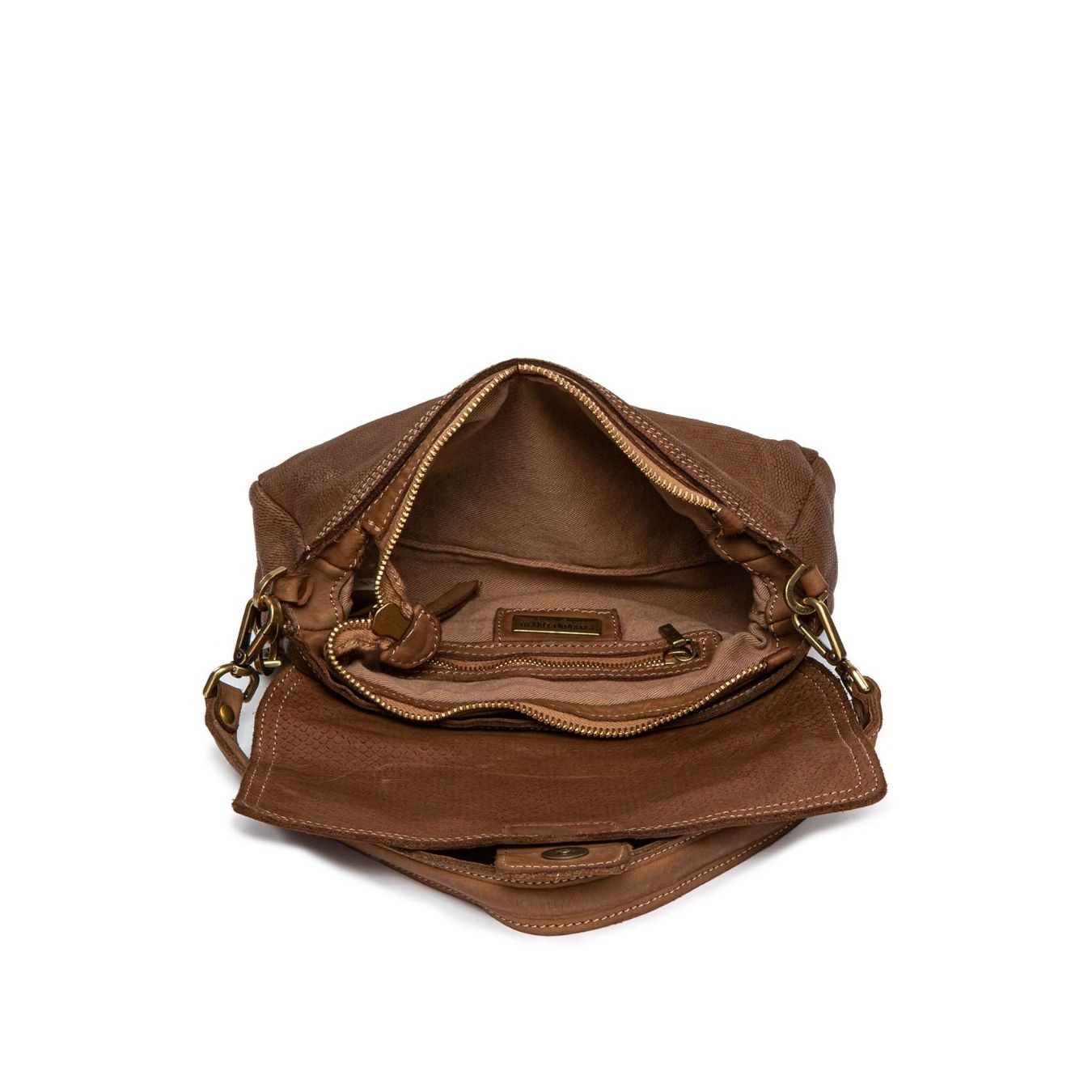 CATERINA LUCCHI baguette MARIA in pelle cognac interno