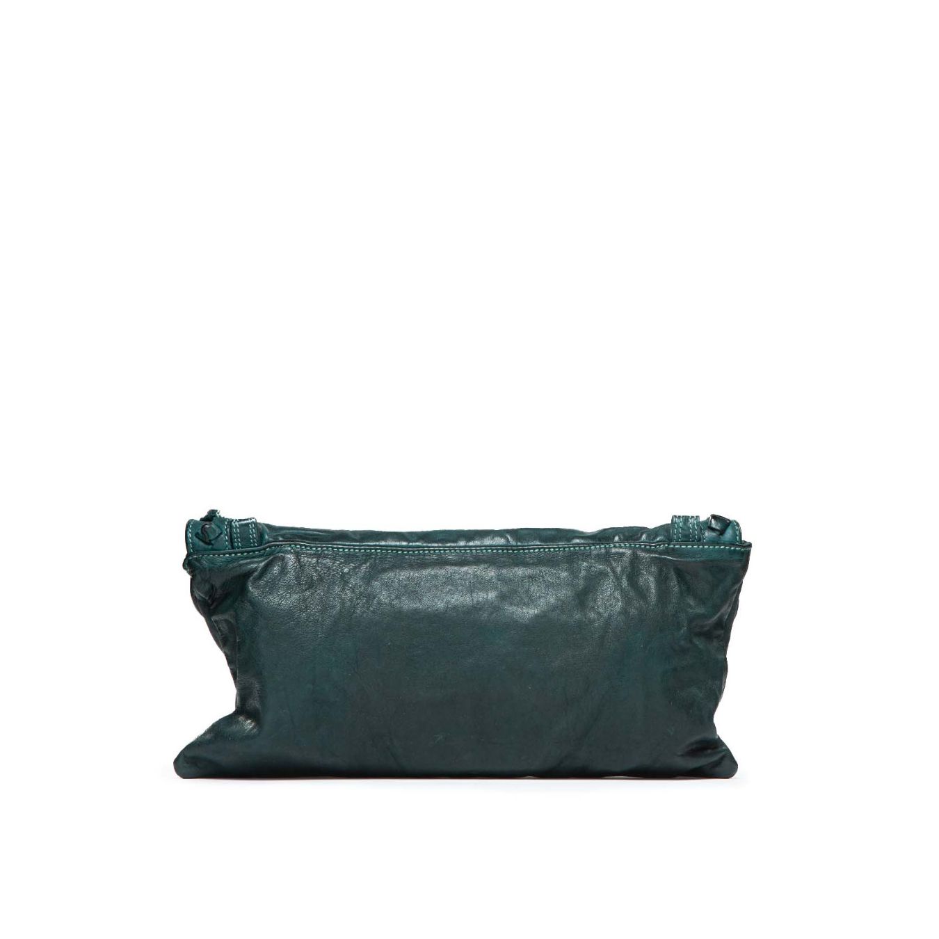 clutch NICOLE in pelle verde 