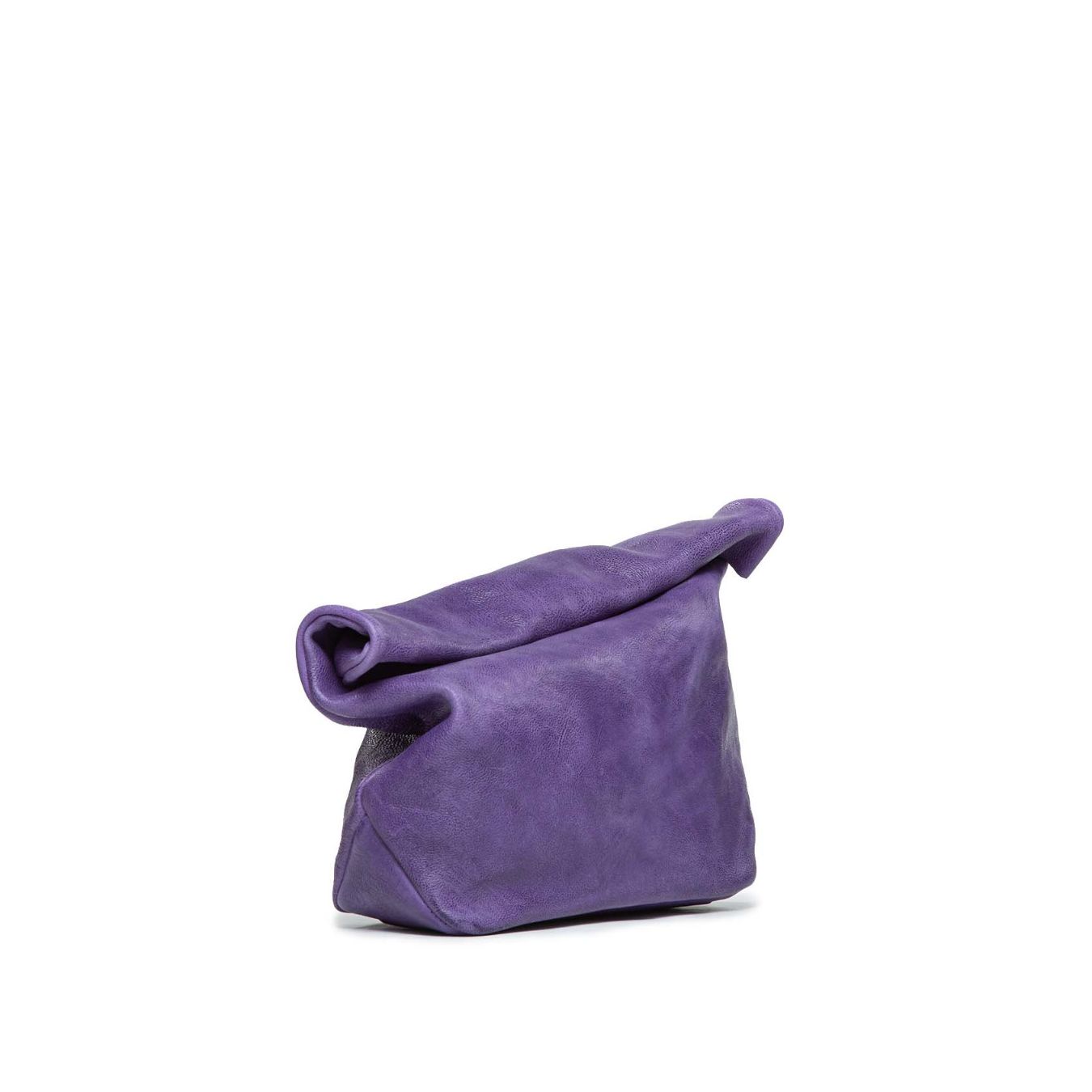 clutch in pelle viola toxic 