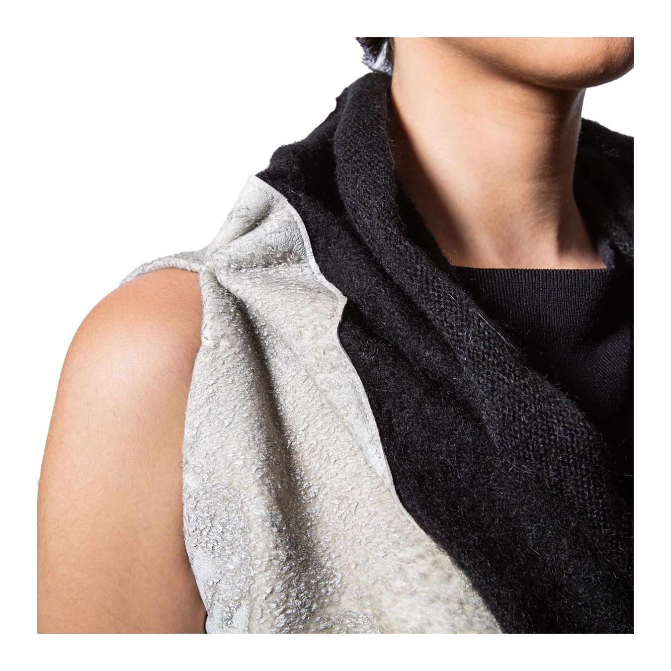 gilet WRAP in agnello e lana 