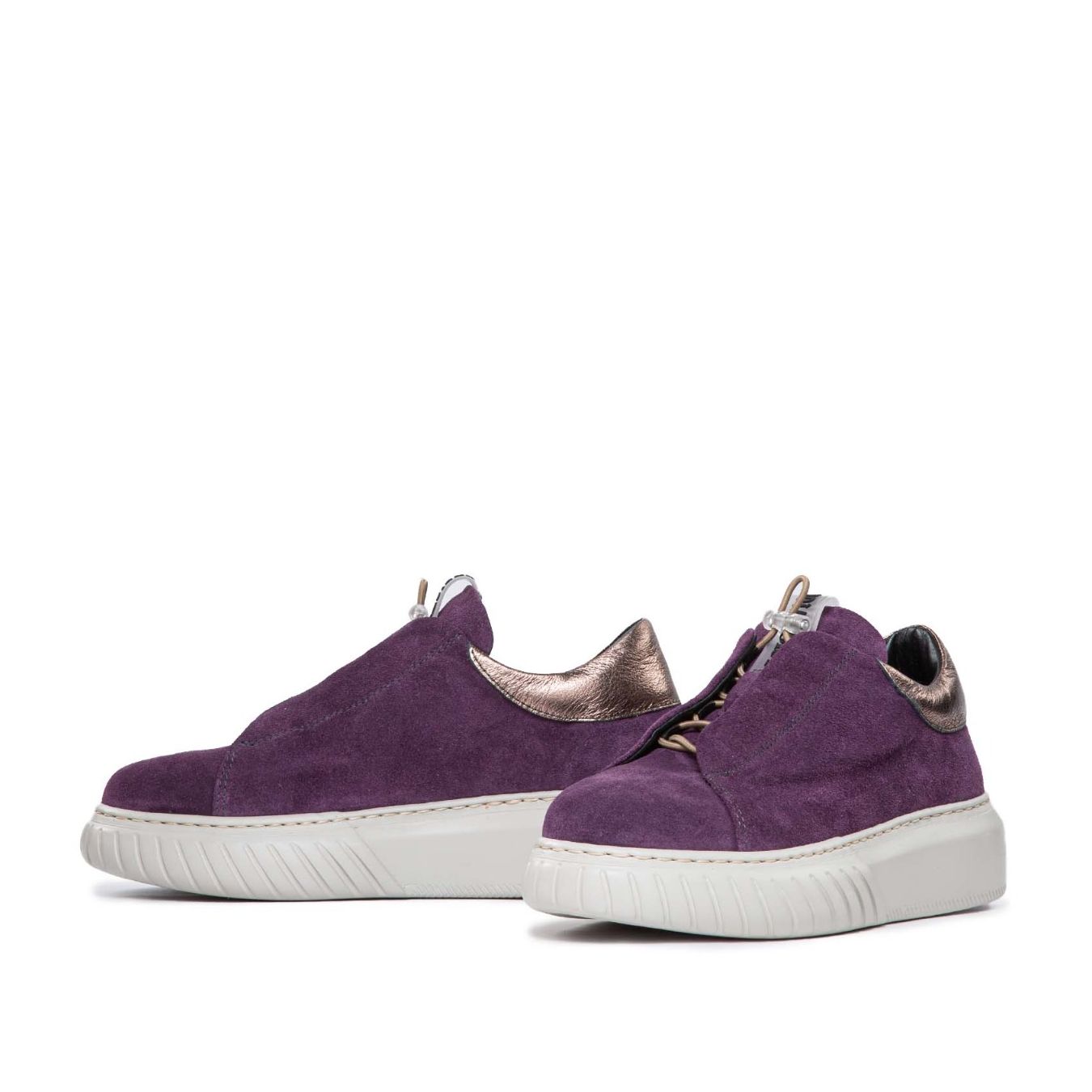 sneakers LIBI in camoscio viola 