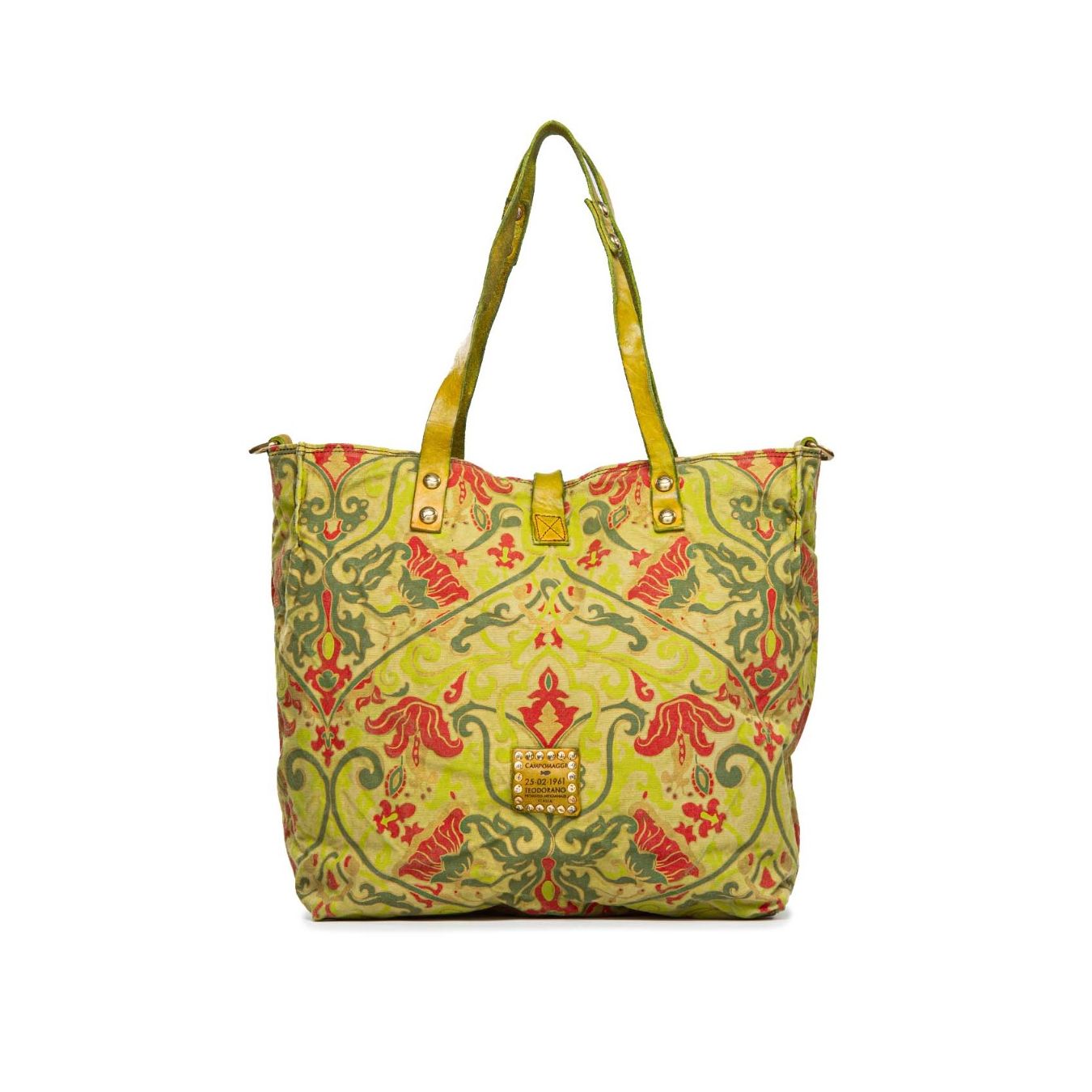 shopper IBISCO in canvas tinta in capo multicolore