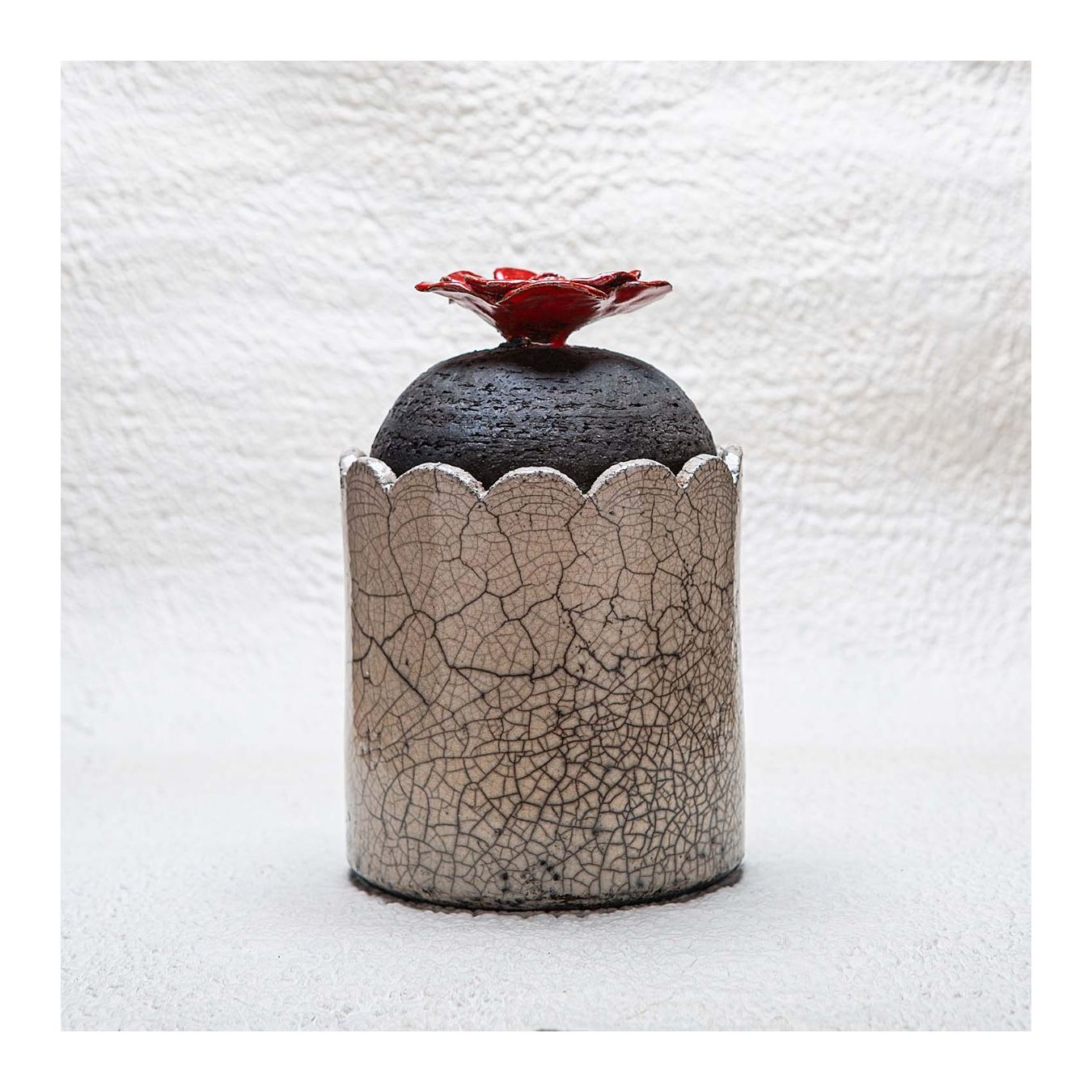 KARIN LINDSTROM ceramica RAKU vaso FLOWER