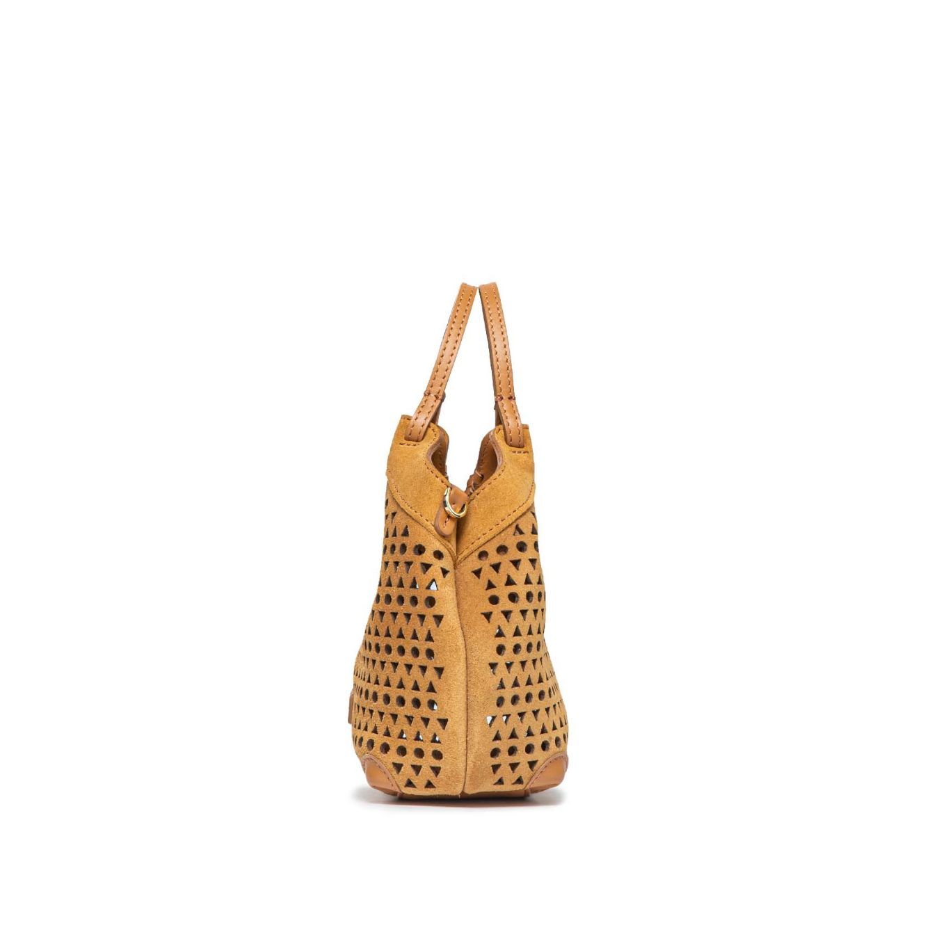 shopper MINI DUA in camoscio peanut