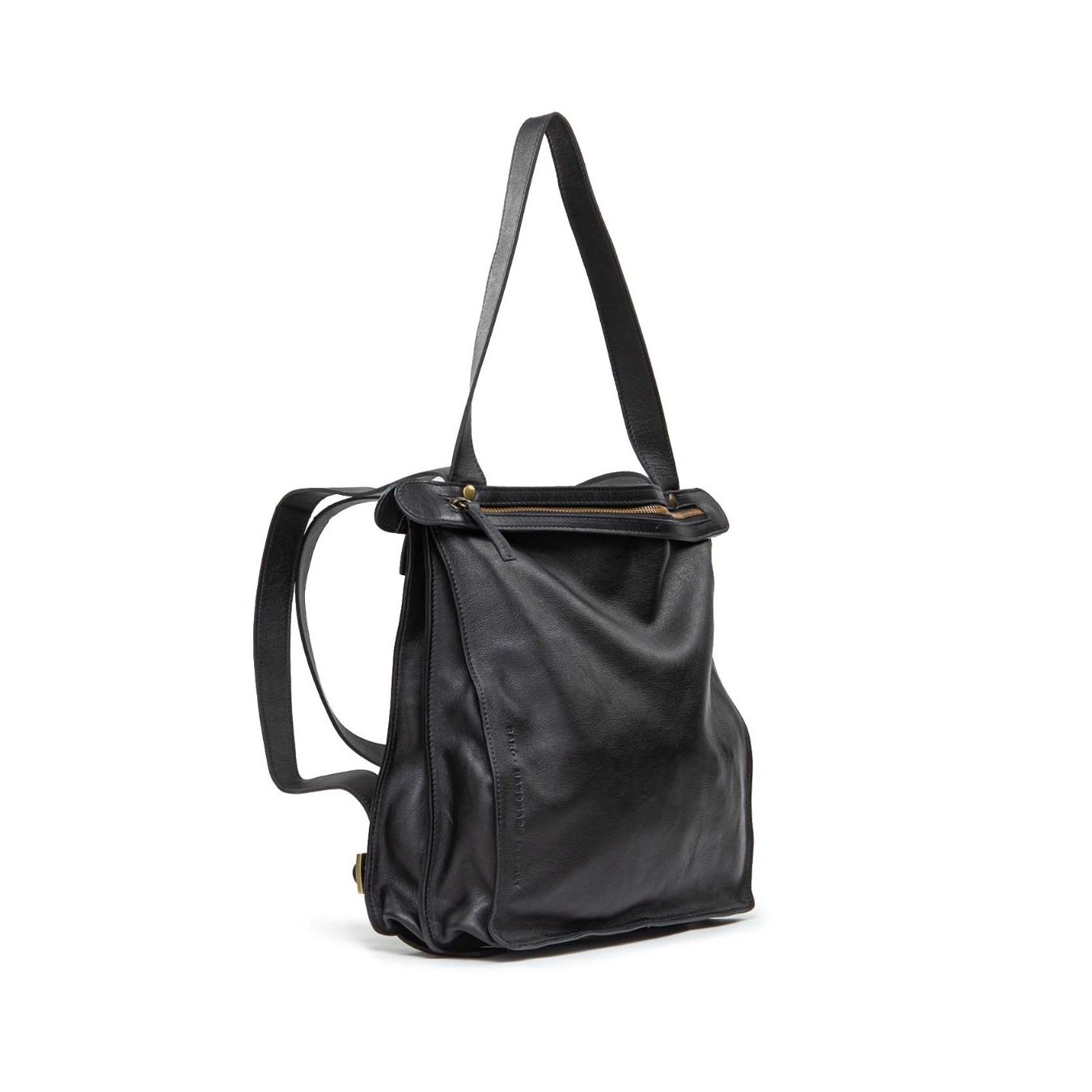 zaino in pelle nera donna