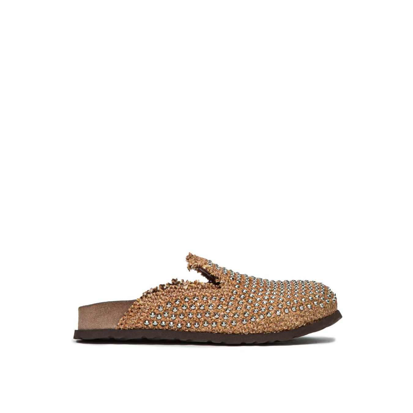 sabot fussbett in raffia cuoio 