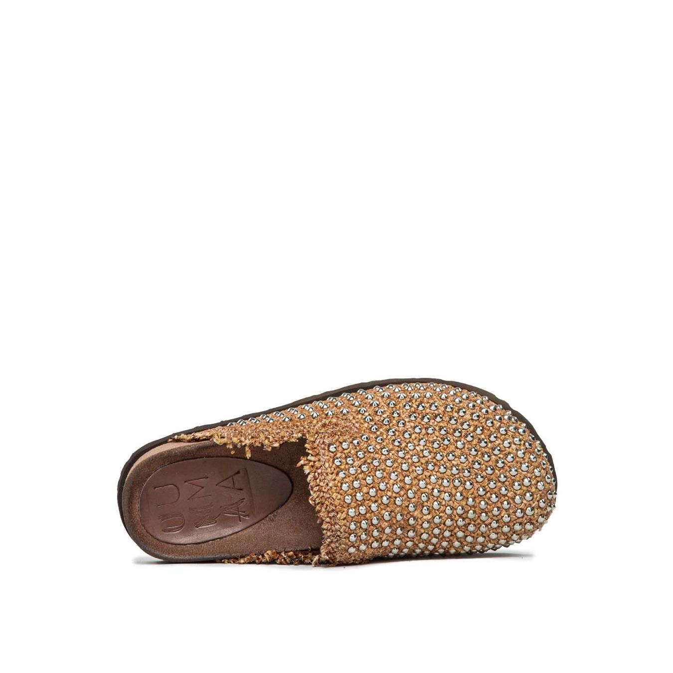 sabot fussbett in raffia cuoio 