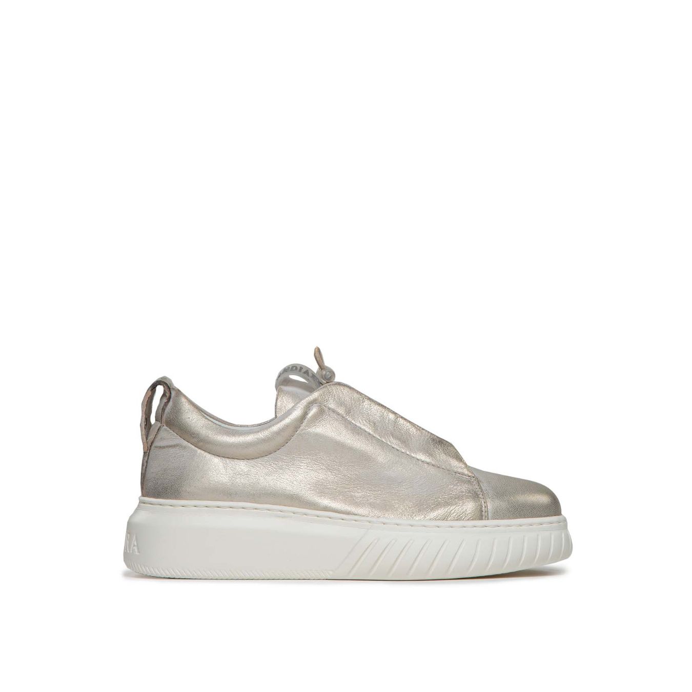 sneakers LIBI in pelle platino