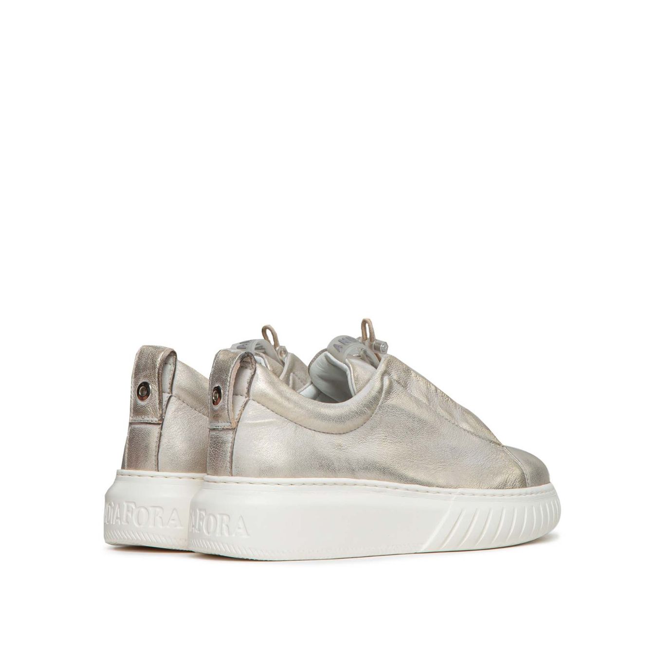 sneakers LIBI in pelle platino