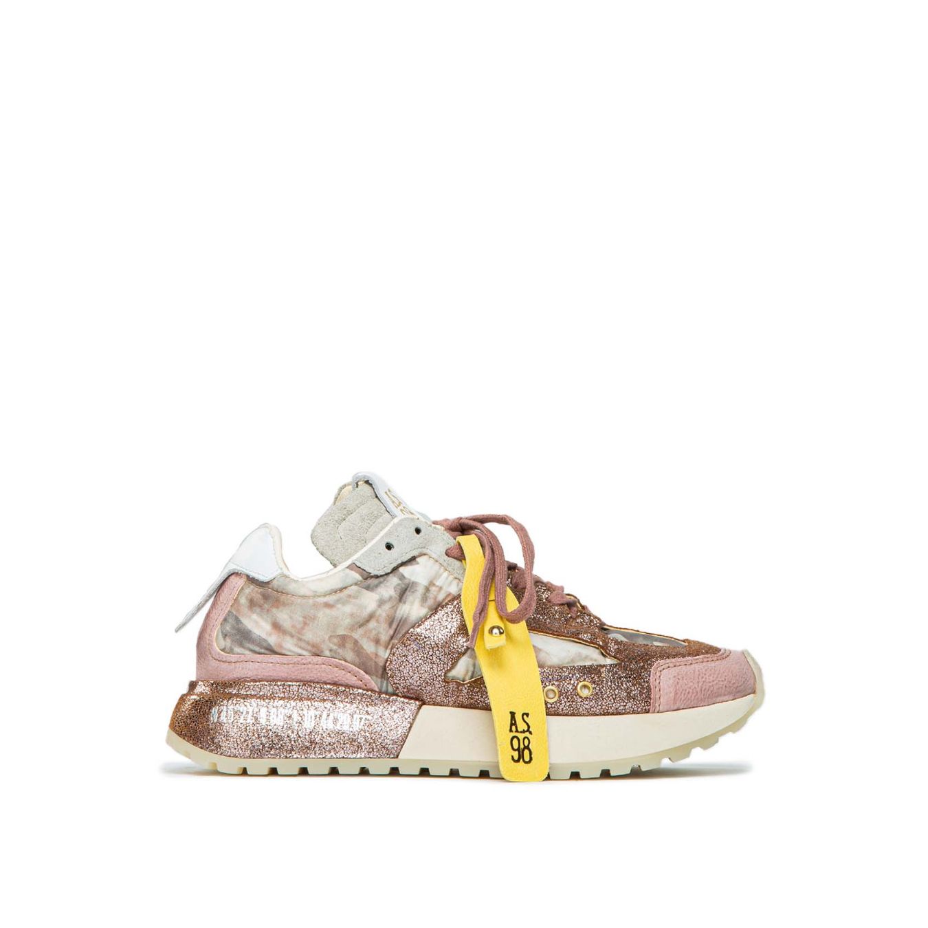 sneakers in pelle rosa