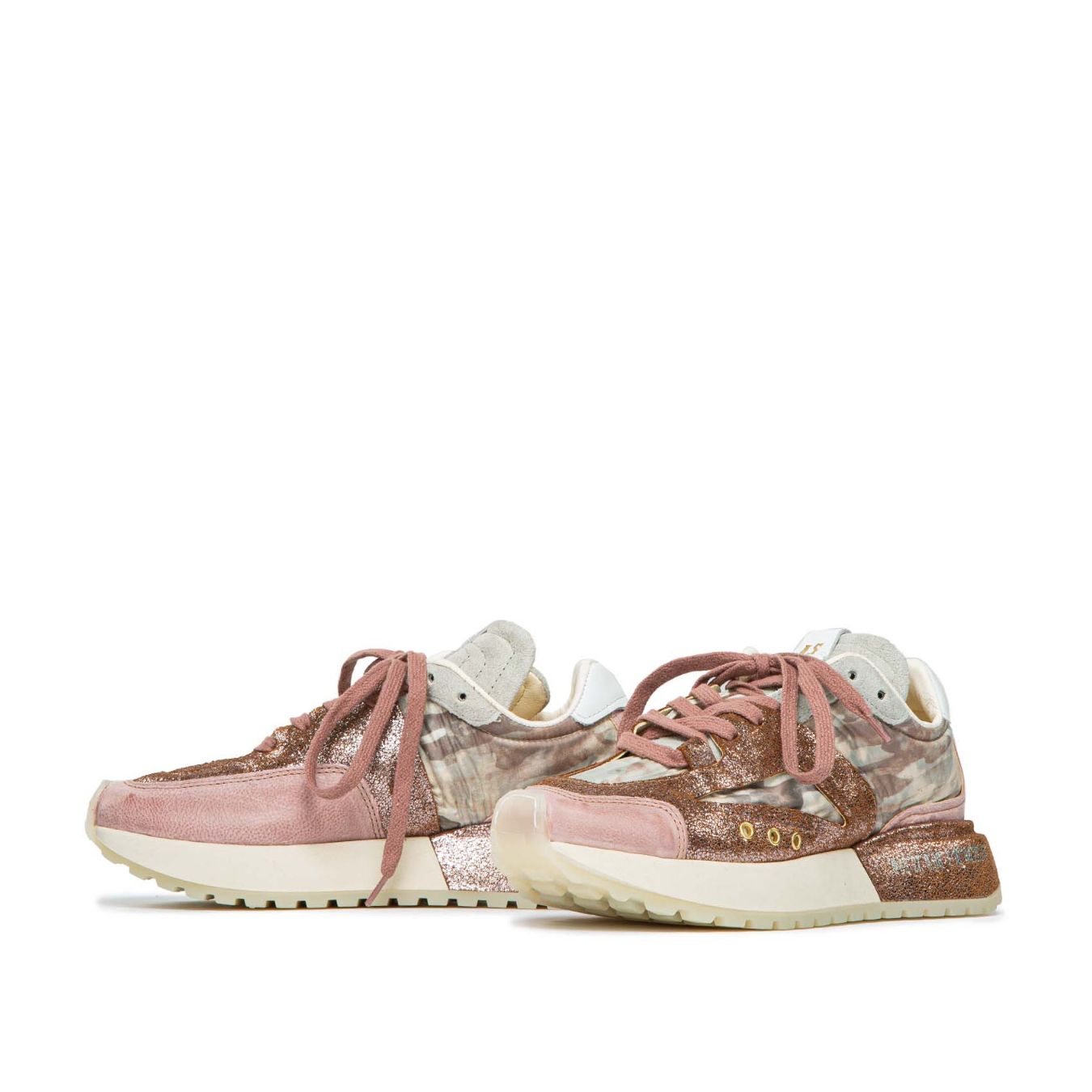 sneakers in pelle rosa