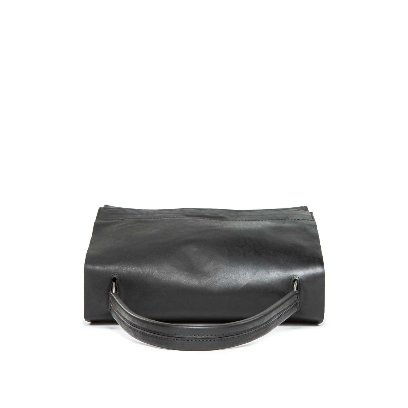 cartella SHOULDER in pelle nera 