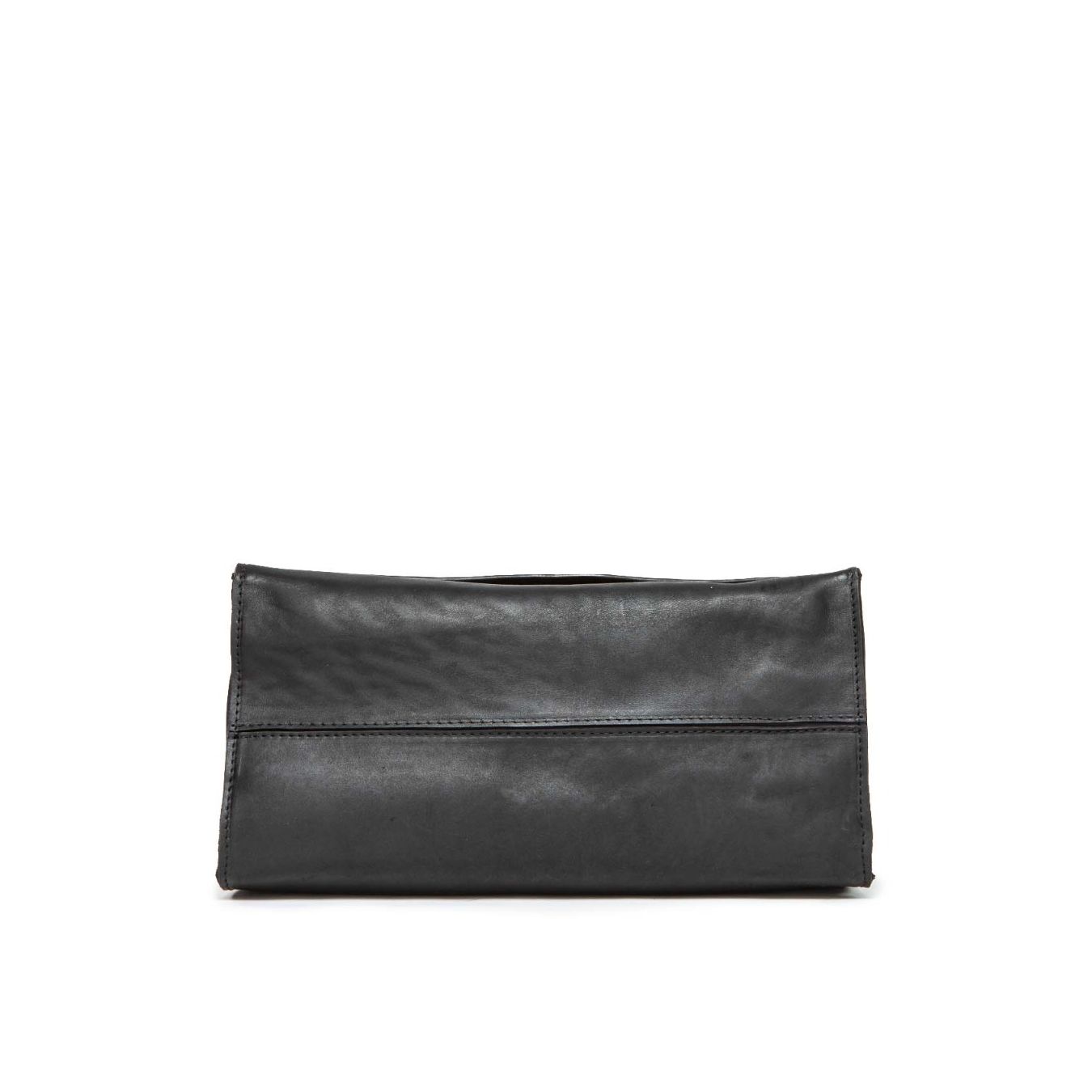 cartella SHOULDER in pelle nera 